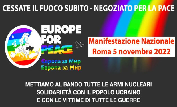 Sabato 5 novembre: tutti in piazza per la pace